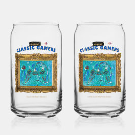 Klassieke Gamers Cool Play Koppels Set Blikvorm Glas
