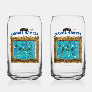 Klassieke Gamers Cool Play Koppels Set Blikvorm Glas