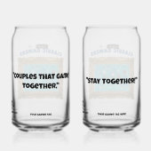 Klassieke Gamers Cool Play Koppels Set Blikvorm Glas (Achterkant)