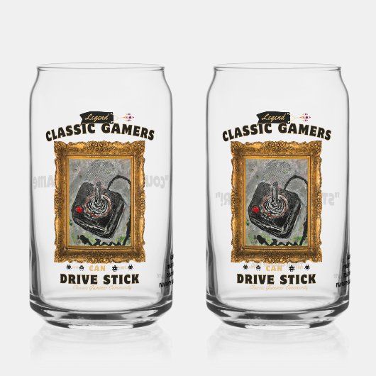 Klassieke Gamers Groovy Vision Couples Set Blikvorm Glas (Voorkant)