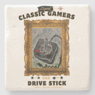 Klassieke Gamers Groovy Vision Stenen Onderzetter
