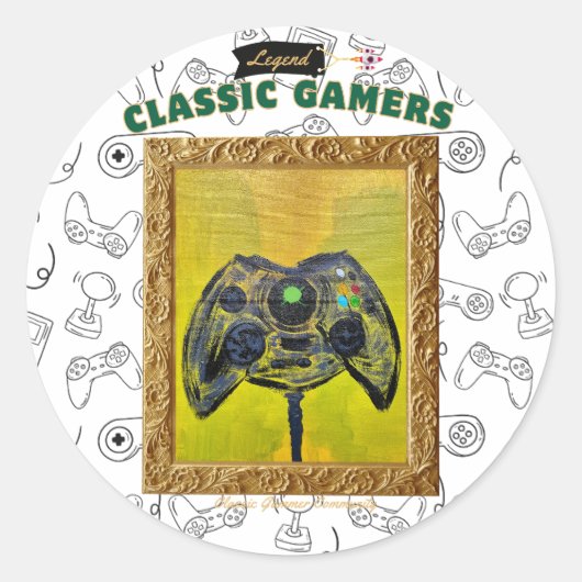 Klassieke Gamers Verjaardagsfeest Sick Box Label (Voorkant)