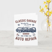 Klassieke Garage Auto Reparatie Kaart (Gele Bloem)