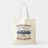 Klassieke Garage Auto Reparatie Tote Bag (Achterkant)