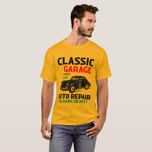 klassieke garage t-shirt (Voorkant volledig)