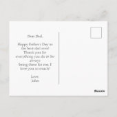 Klassieke garageworkshop voor Vaderdag Briefkaart (Achterkant)