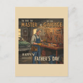 Klassieke garageworkshop voor Vaderdag Briefkaart (Voorkant)