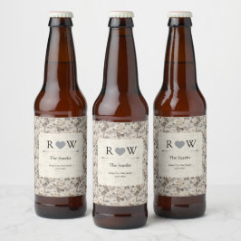 Klassieke Gardenia's Geïnspireerd Minimalistisch H Bier Etiket