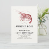 Klassieke garnalen koken verjaardag kaart (Staand voorkant)