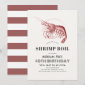 Klassieke garnalen koken verjaardag kaart (Voorkant / Achterkant)