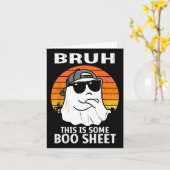 Klassieke gast Dit is gewoon Boe-blad spook Hallow Kaart (Gele Bloem)