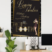 Klassieke Gatsby Deco Bruiloft Fotohokje Poster (Thuiskantoor)