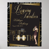 Klassieke Gatsby Deco Bruiloft Photo Booth Poster (Voorkant)