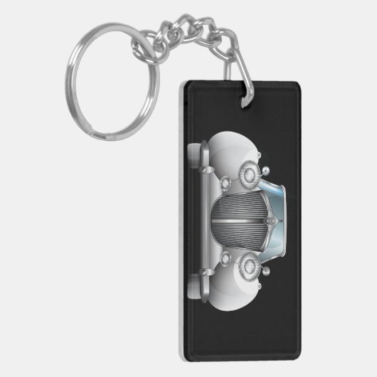 Klassieke Gatsby Deco bruiloft Sleutelhanger (Voorkant Links)