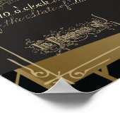 Klassieke Gatsby Deco Huwelijksakte Poster (Hoek)