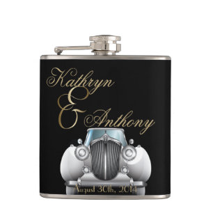 Klassieke Gatsby Deco huwelijksgroom's Gift Heupfles