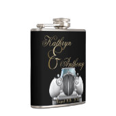 Klassieke Gatsby Deco huwelijksgroom's Gift Heupfles (Rechts)