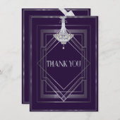 Klassieke Gatsby Deco Wedding Bedankt Manuela 2500 (Voorkant / Achterkant)