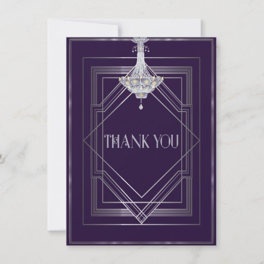 Klassieke Gatsby Deco Wedding Bedankt Manuela 2500 (Voorkant)