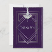 Klassieke Gatsby Deco Wedding Dankuwel Manuela2500 Bedankkaart (Voorkant)