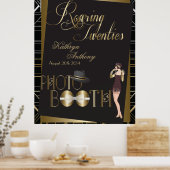 Klassieke Gatsby Deco Wedding Photo Booth Poster (Keuken)