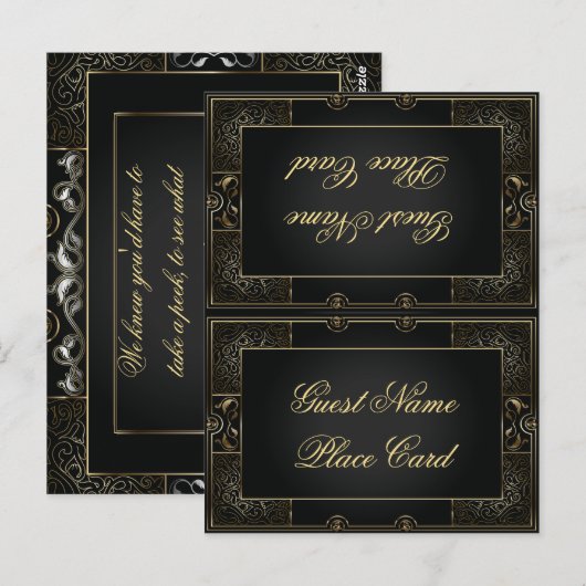 Klassieke Gatsby Style-kaart Briefkaart (Voorkant / Achterkant)