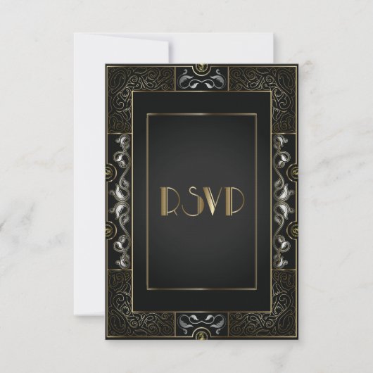 klassieke Gatsby Style RSVP (Voorkant)