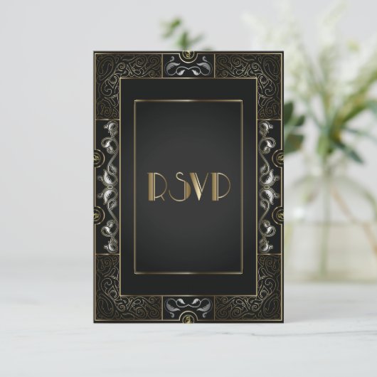 klassieke Gatsby Style RSVP (Staand voorkant)