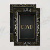 klassieke Gatsby Style RSVP (Voorkant / Achterkant)