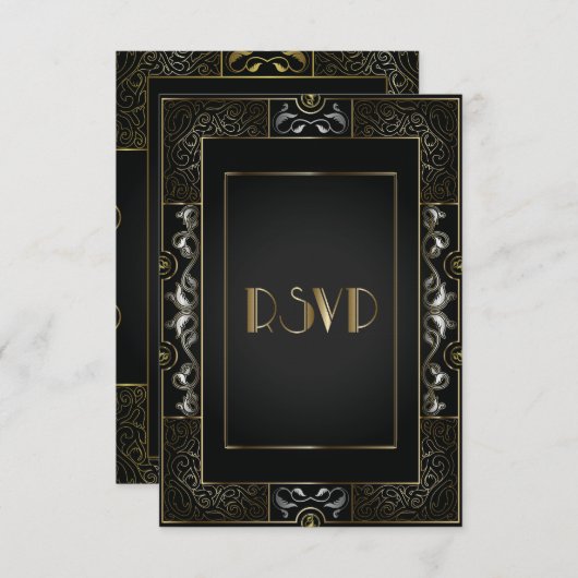  klassieke Gatsby Style RSVP (Voorkant / Achterkant)