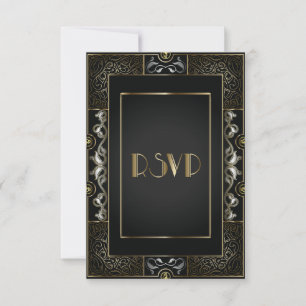  klassieke Gatsby Style RSVP Kaartje