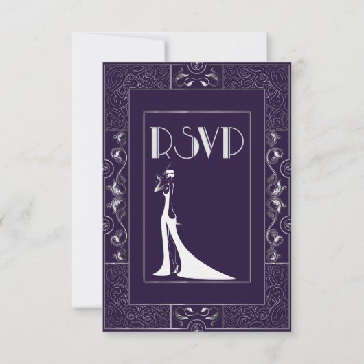 Klassieke Gatsby Style RSVP Manuela (Voorkant)