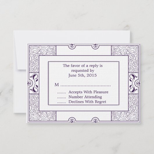 Klassieke Gatsby Style RSVP Manuela 25003a (Achterkant)