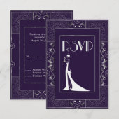  Klassieke Gatsby Style RSVP Manuela Kaartje (Voorkant / Achterkant)