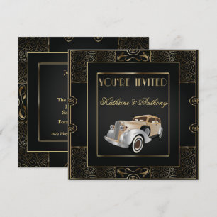  Klassieke Gatsby Style Wedding Kaart