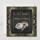  Klassieke Gatsby Style Wedding Kaart (Voorkant)