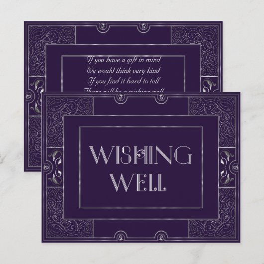 Klassieke Gatsby Wishing Well2 Manuela Briefkaart (Voorkant / Achterkant)