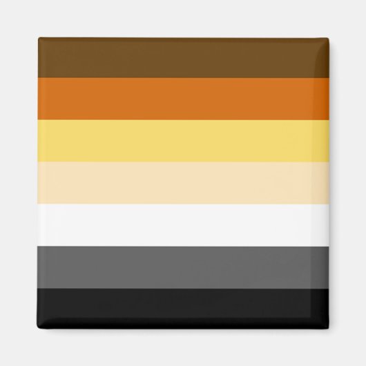 Klassieke Gay Bears Pride-vlag Magneet (Voorkant)