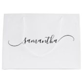 Klassieke Gebogen Swash Handtekening Naam Groot Cadeauzakje (Voorkant)