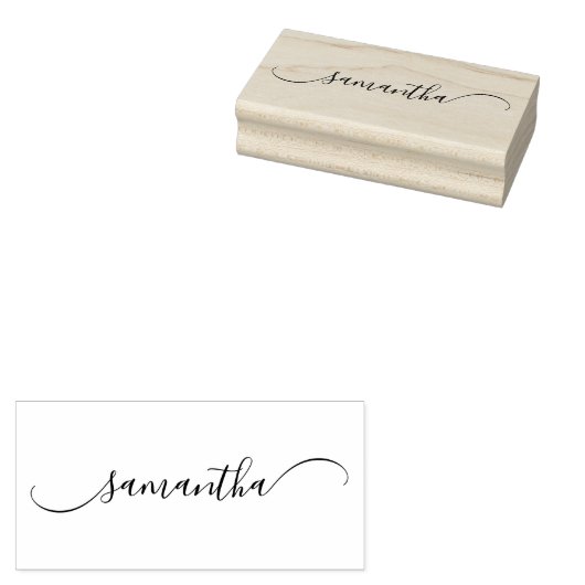 Klassieke Gebogen Swash Handtekening Rubberstempel (Gestempeld)