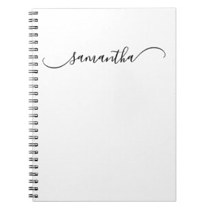 Klassieke Gebogen Swash-handtekeningnaam Notitieboek