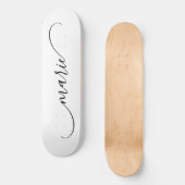 Klassieke Gebogen Swash-handtekeningnaam Persoonlijk Skateboard (Voorkant)