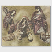 Klassieke Geboorte Traditioneel Cadeaupapier (Vlak)