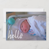 Klassieke geboorteaankondiging bedankt creditcard aankondiging (Voorkant)