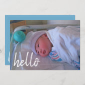 Klassieke geboorteaankondiging bedankt creditcard aankondiging (Voorkant / Achterkant)