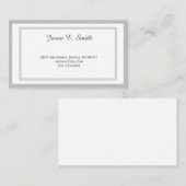 Klassieke, geborduurde oproepkaart contactkaartje (Voorkant / Achterkant)