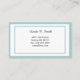 Klassieke, geborduurde oproepkaart contactkaartje