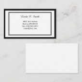 Klassieke, geborduurde oproepkaart contactkaartje (Voorkant / Achterkant)