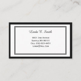 Klassieke, geborduurde oproepkaart contactkaartje