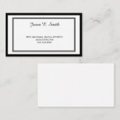 Klassieke, geborduurde oproepkaart contactkaartje (Voorkant / Achterkant)